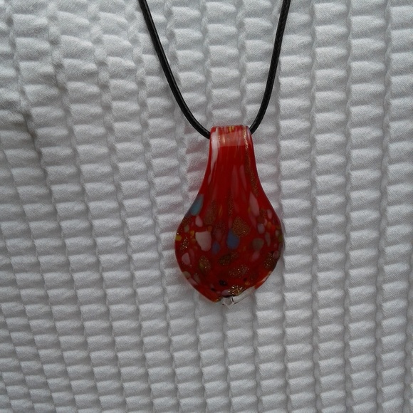 Handblown Glass teardrop Pendant - Picture 5 of 6